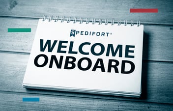 Block mit Aufschrift Welcome Onboard